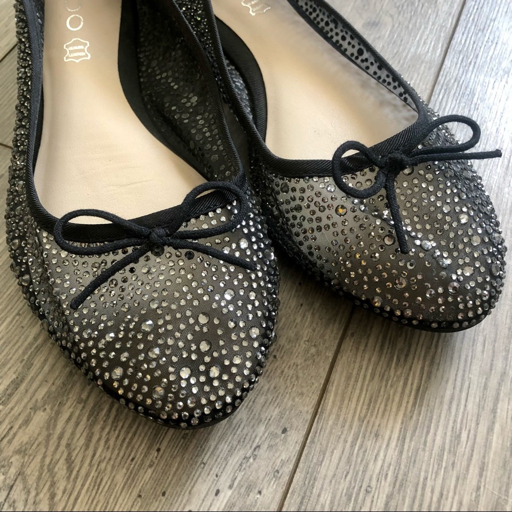 Aldo Rhinestone Sparkle Flats Ballerina